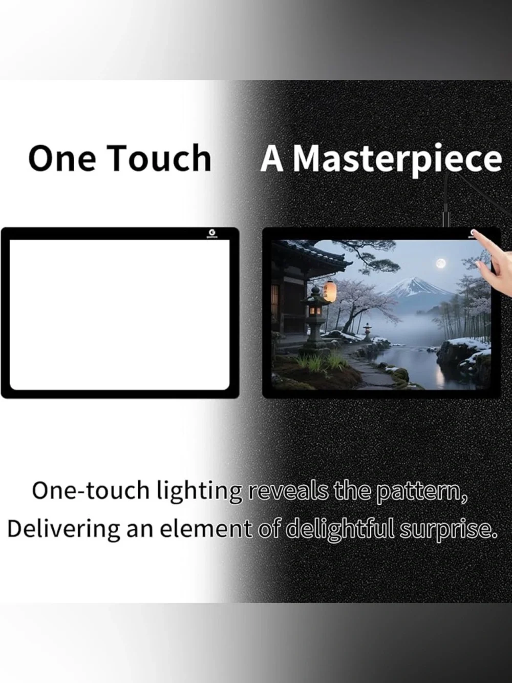 Goodmore Anime Illuminating Glass Mousepad with Hidden Design New